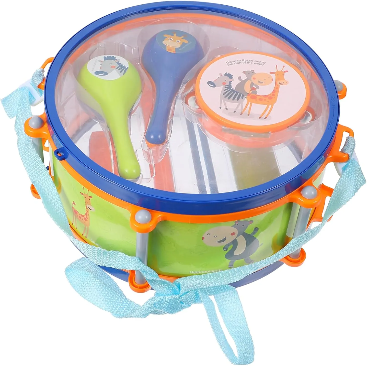 1 Set Musical Set Percussion Rattle Drum for Musical Enlightenment for Early Music Learning and Sensory Experience Great Present for Birthdays and Holidays