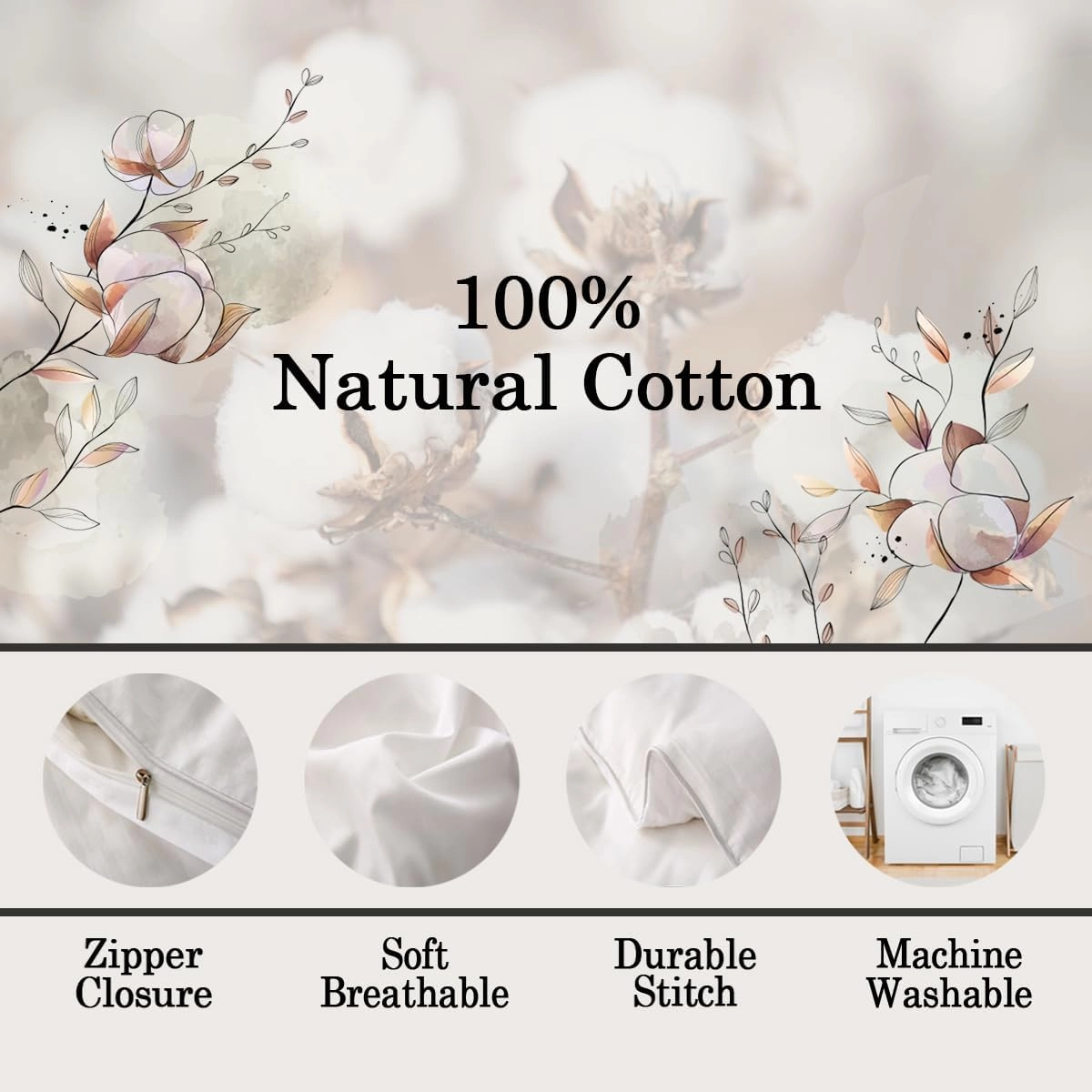 100% Cotton Farmhouse Duvet Cover Winter Theme Christmas Rustic Style Bedding Set for Kids Teens Adults Retro Wood Cabin Jungle Pine Tree Quilt Cover,2 Pillowcases(No Comforter) Full Size 3 Pcs