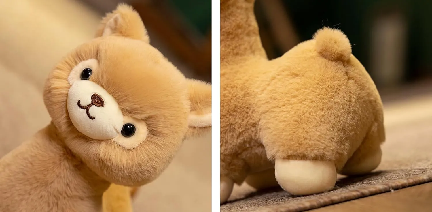 12 Inch Fuzzy Alpaca Stuffed Animals Soft Llama Plush Toys Plushies Animal Fluffy Doll Gift for Kids & Lovers