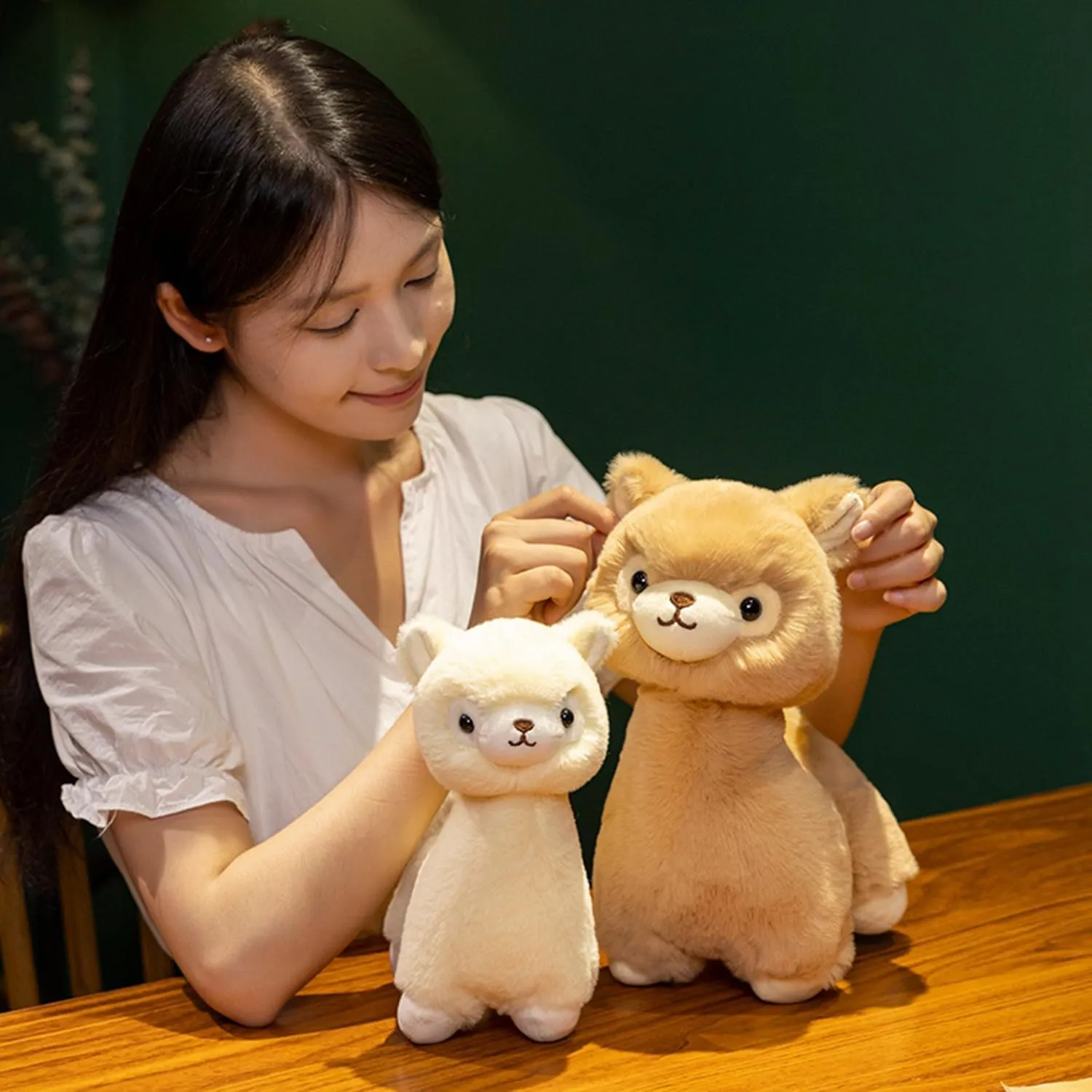 12 Inch Fuzzy Alpaca Stuffed Animals Soft Llama Plush Toys Plushies Animal Fluffy Doll Gift for Kids & Lovers