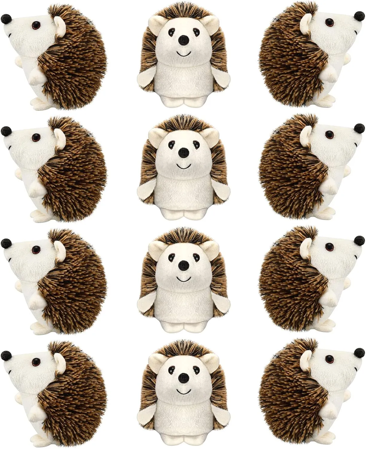 12 Pcs Mini Hedgehog Bulk Plush Stuffed Animal 4 Inch Hedgehog Plush Stuffed Toy Easter Decoration DIY Keychain Accessories Kid Children Classroom Gifts for Baby Shower Birthday Wedding Party Favor