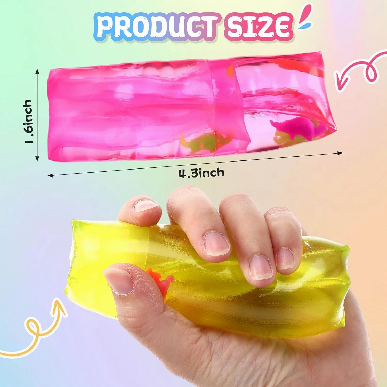 12 Pcs Water Snake Fidget Toy Can't Hold Novelty Trick Slippery Snake Water Wiggler Wiggles Toys Tricky Wiggly Wiggler Tube for Home School Birthday Gifts, 4.33 x 1.57''(Sea Animals)