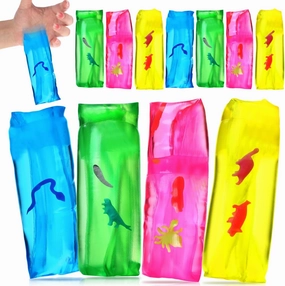 12 Pcs Water Snake Fidget Toy Can't Hold Novelty Trick Slippery Snake Water Wiggler Wiggles Toys Tricky Wiggly Wiggler Tube for Home School Birthday Gifts, 4.33 x 1.57''(Sea Animals)