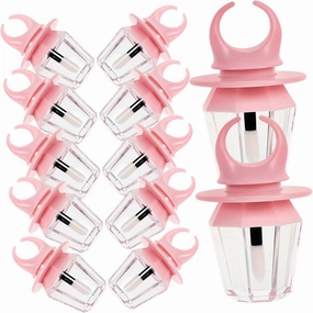 12Pcs Ring Shaped Empty Lip Gloss Tubes for DIY Lipstick Stylish Containers for Women for Homemade Cosmetics Sample Storage