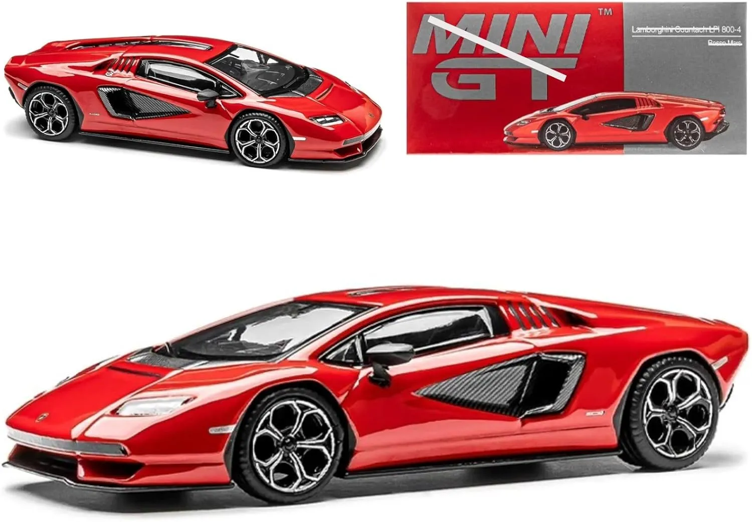 1/64 LPI 800-4 Racing Alloy Car for Lamborghini Rosso Mars Motor Die Cast Vehicle Diecast Metal Model