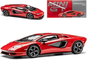 1/64 LPI 800-4 Racing Alloy Car for Lamborghini Rosso Mars Motor Die Cast Vehicle Diecast Metal Model
