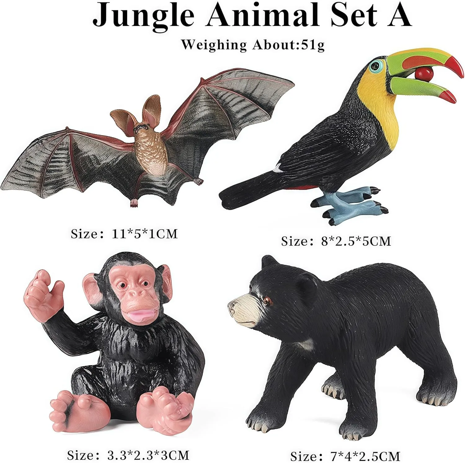 16PCS Forest Animals Baby Figures, Woodland Creatures Baby Toy Figurines, Miniature Toys Cake Toppers Cupcake Toppers Birthday Gift Educational Toys for Kids