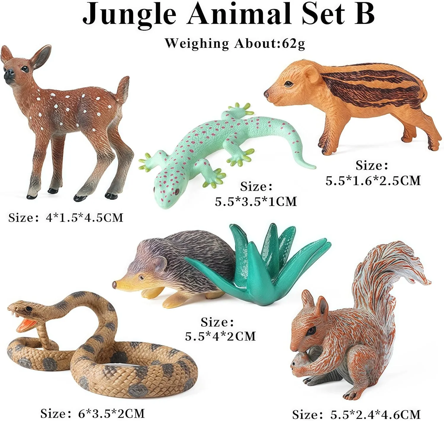16PCS Forest Animals Baby Figures, Woodland Creatures Baby Toy Figurines, Miniature Toys Cake Toppers Cupcake Toppers Birthday Gift Educational Toys for Kids