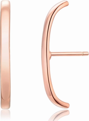 18K Gold Plated Sterling Silver Suspension Hoop Earring Ear Suspender Minimalist Ear Cuff Rose Gold Wrap Hoop Silver Huggie Earring