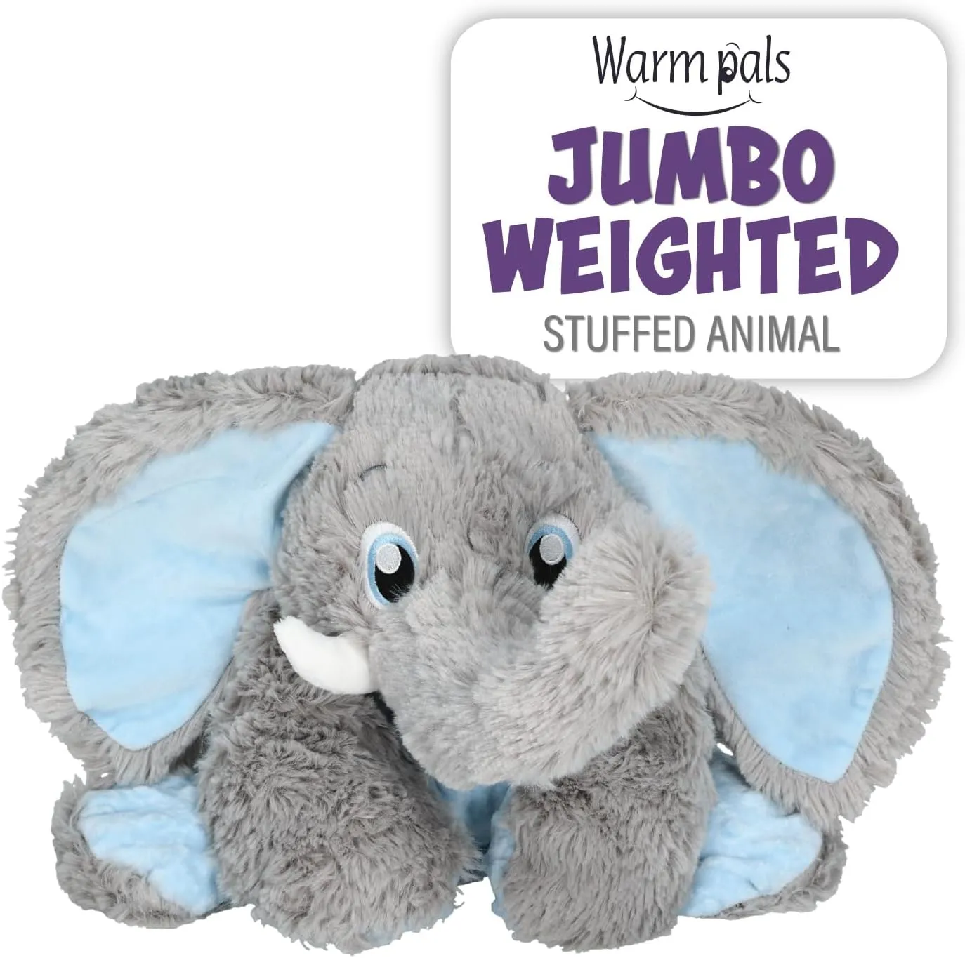 1i4 Group Warm Pals - Jumbo Elephant - 4lbs - Cozy Microwavable Lavender Scented Plush Toys - Heatable & Coolable Stuffed Animal - Calming & Comforting Plushie