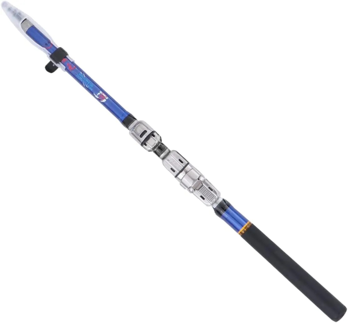 1Pc Lightweight Telescopic Fishing Rod Soft Tailed Extension Pole for Sea Fishing Retractable Design with Durable Guide Ring Portable Fishing Gear Blue