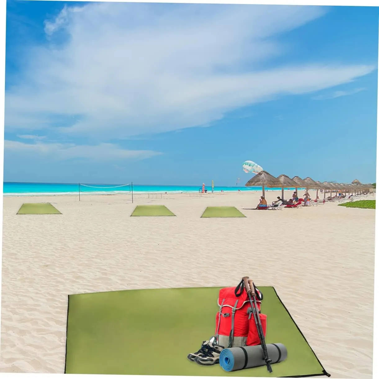 1pc Portable Outdoor Blanket Oxford Cloth Mat for Camping Hiking Beach and Picnics Army Mat Uv and for Secure Use