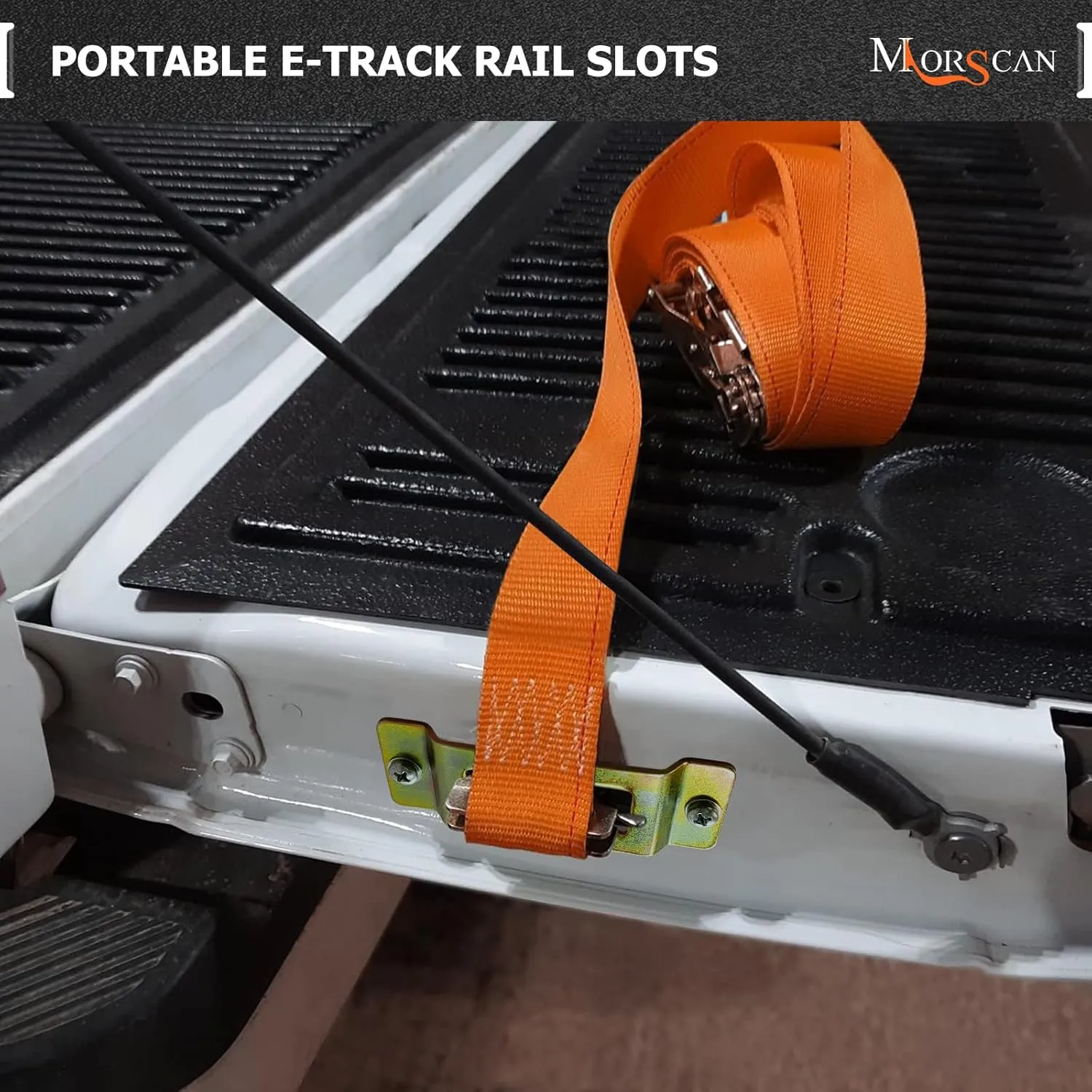 20 Pack E-Track Single Slots Extra Tie Down Anchor Points Portable E Track Rail System Accessories for Ratchet, Cam Straps, Pickups, Vans, Trucks, Trailers - Screws and Washers Included