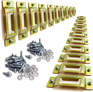 20 Pack E-Track Single Slots Extra Tie Down Anchor Points Portable E Track Rail System Accessories for Ratchet, Cam Straps, Pickups, Vans, Trucks, Trailers - Screws and Washers Included