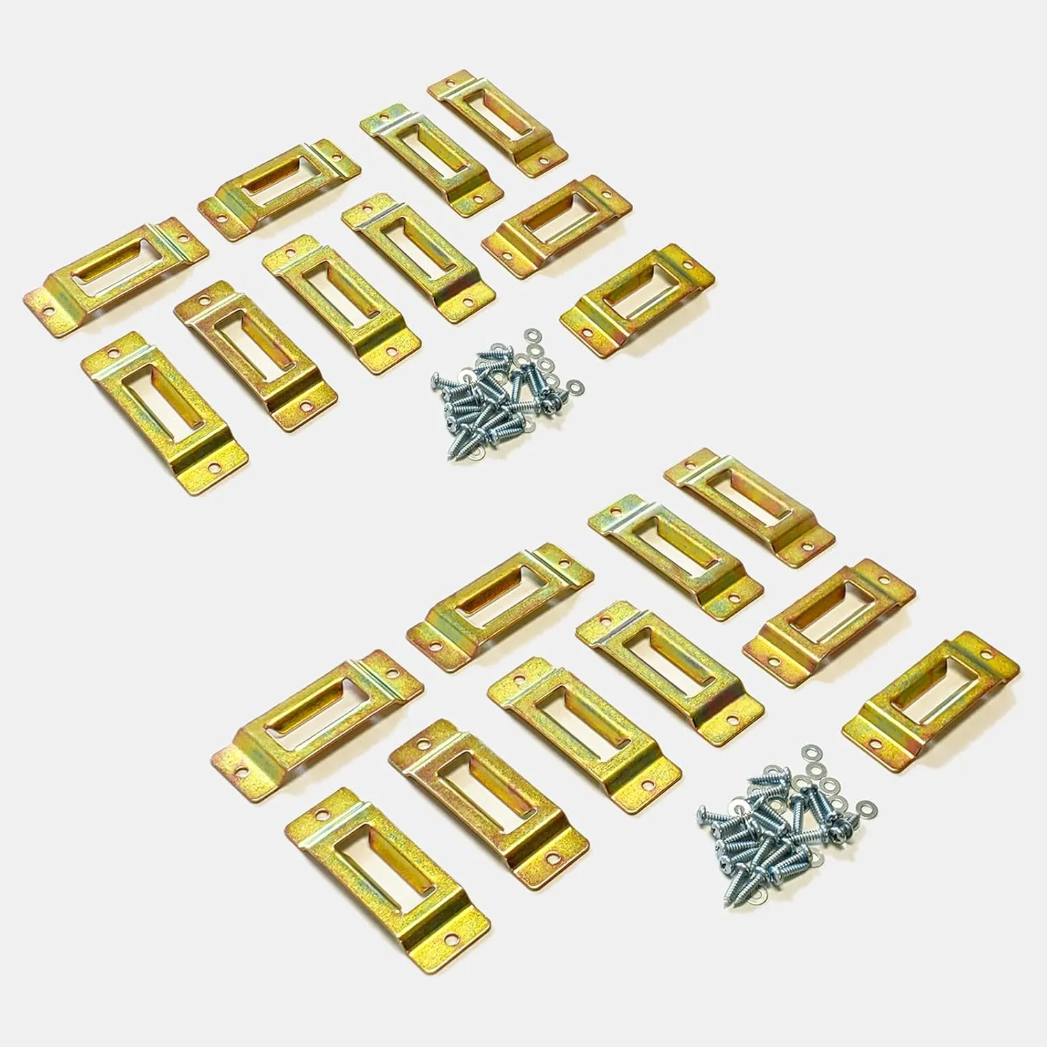 20 Pack E-Track Single Slots Extra Tie Down Anchor Points Portable E Track Rail System Accessories for Ratchet, Cam Straps, Pickups, Vans, Trucks, Trailers - Screws and Washers Included