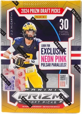 2024 Panini Prizm Draft Picks Football 6-Pack Hobby Blaster Trading Card Box (Exclusive Neon Pink Pulsar Parallels!)