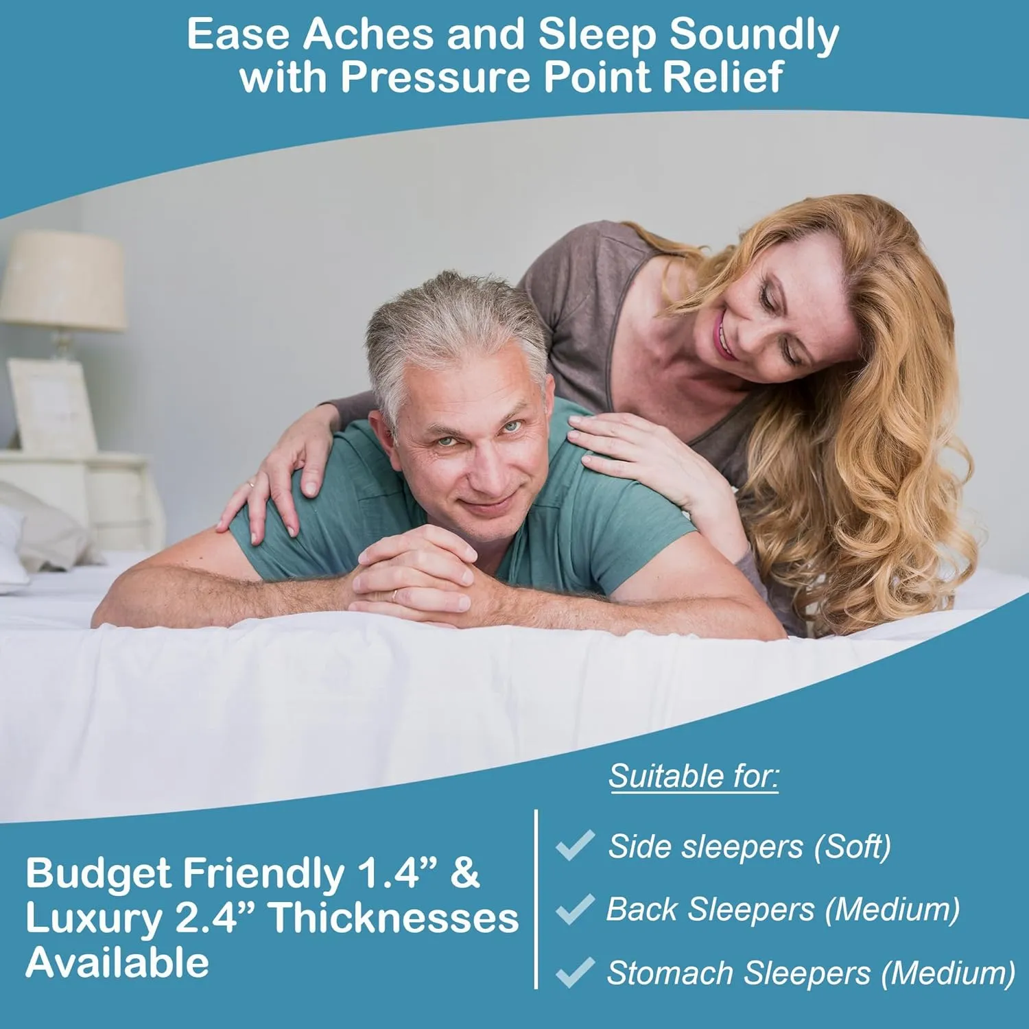 2.4" Green Natural Organic Egg Crate Latex Mattress Topper King Size - Soft Plush Pillow Top - GOLS Certified Convoluted Foam - Pressure Point Back Pain Relief Sleep Cool Bed Pad