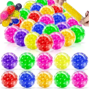 28 Pack Colorful Stress Balls for Kids Adults, Mini Stress Ball Fidget Toys for Anxiety Stress Relief Squishies Balls Squeeze Toys Fidget for Classroom Prizes Party Favors Birthday Goodie Bag Stuffers