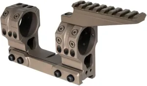 30/34mm Tube Dual Ring Scope Cantilever Mount & Top Extend Rail Base Mounting Set Combo With Integrate Bubble Levels & 10-Degree Wedge，1.54/1.93" Optical Centerline Height，For Standard 20mm Rail，Tan