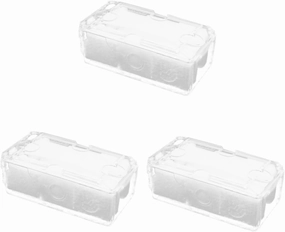 3pcs Transparent Watch Storage Case Compact Watch Box Practical Lid Design Handy Organizer for Personal Use Shop Display Thickened Material for