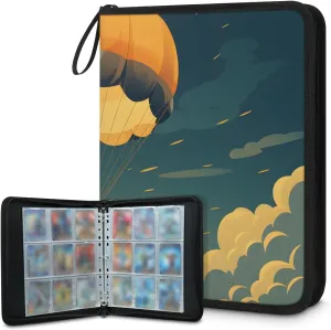 4 Pocket Card Binder, Colorful Hot Air Balloon 400 Pockets Collector Album with Zipper Trading Card Binder, Double Sided Pocket Collection Binder