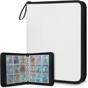 4 Pocket Card Binder, Dreamy Butterfly 400 Pockets Collector Album with Zipper Trading Card Binder, Colorful Butterfly Double Sided Pocket Collection Binder