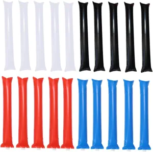 48pcs Inflatable Cheering Sticks Lightweight Concert Noisemakers for Birthday Wedding and Party Fun Includes and Sticks Easy to Carry