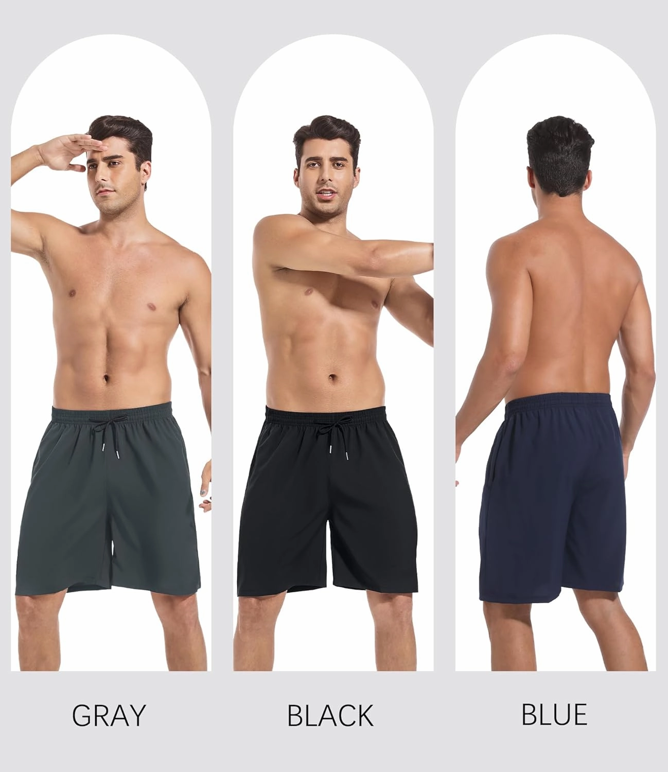 5 Pack Mens Athletic Gym Workout Shorts Quick Dry Basketball Running Lightweight Shorts with Pockets