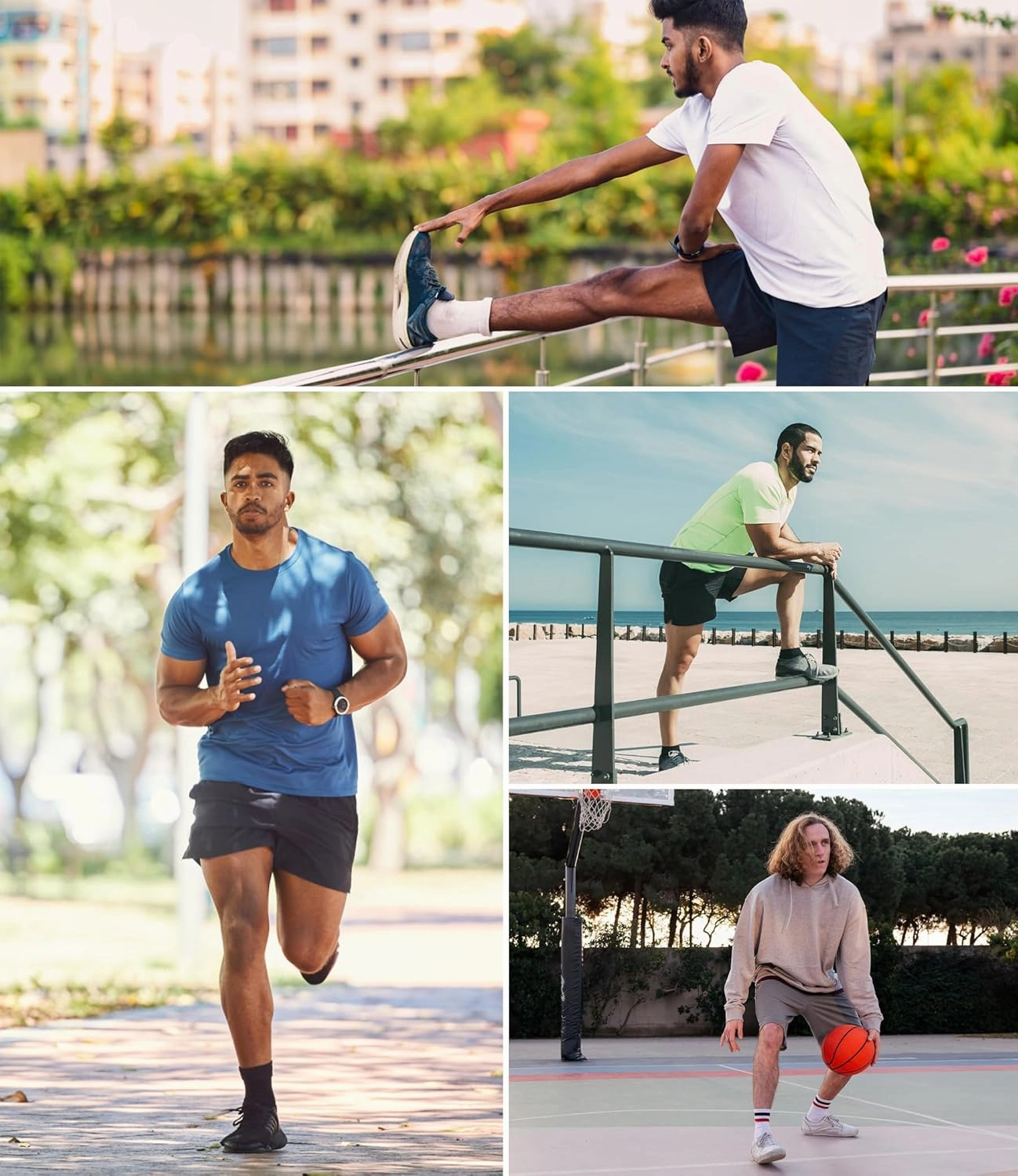 5 Pack Mens Athletic Gym Workout Shorts Quick Dry Basketball Running Lightweight Shorts with Pockets
