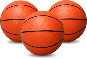 5" Mini Foam Basketball for Mini Basketball Hoop, Small Basketball for Over The Door Basketball Hoop, Replacement Balls for Kids Toddler Beach Indoor Outdoor Sport Game Gift Set 3 PCS ( Orange )
