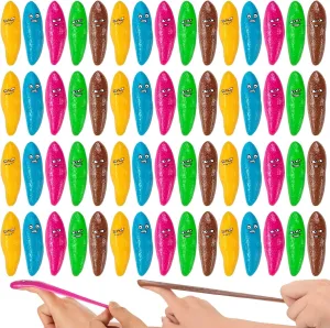 60 Pcs Finger Slingshot Novelty Toys, 5 Colors Toy Poop for Halloween, Fake Poop for Novelty Toys and Amusements, Poop for Finger Slingshot, Poop Rubber Spoof Toy for School Party, Friends Gathering