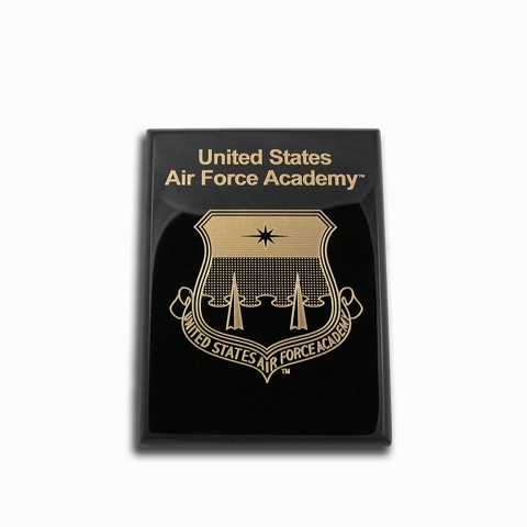 6"x8" Air Force Academy Black Piano Finish Award Plaque