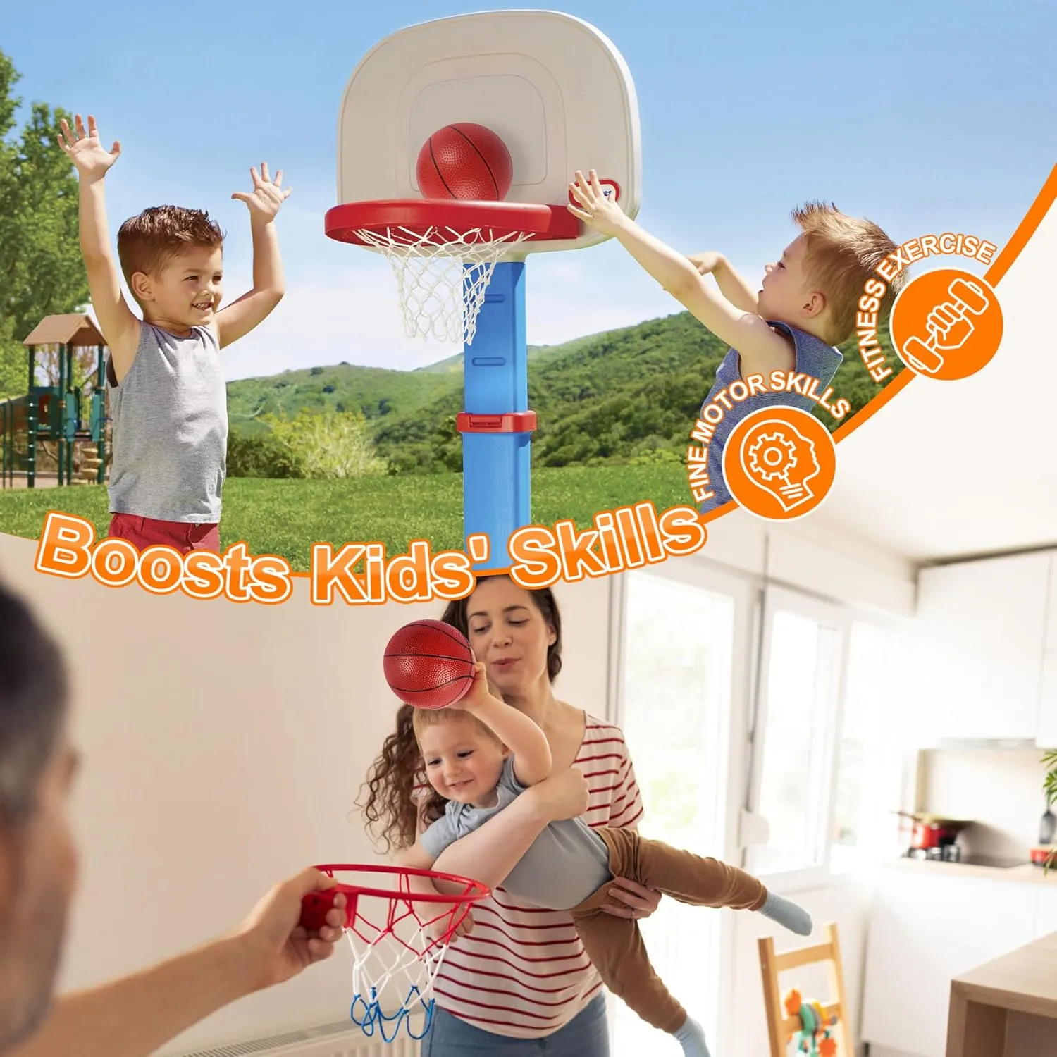 6" Mini Basketballs, 6 Pack Small Basketball for Kids Basketball Hoop, PVC Mini Toy Basketball for Indoor Basketball Hoop, Pool Basketball for Toddler Adults Outdoor