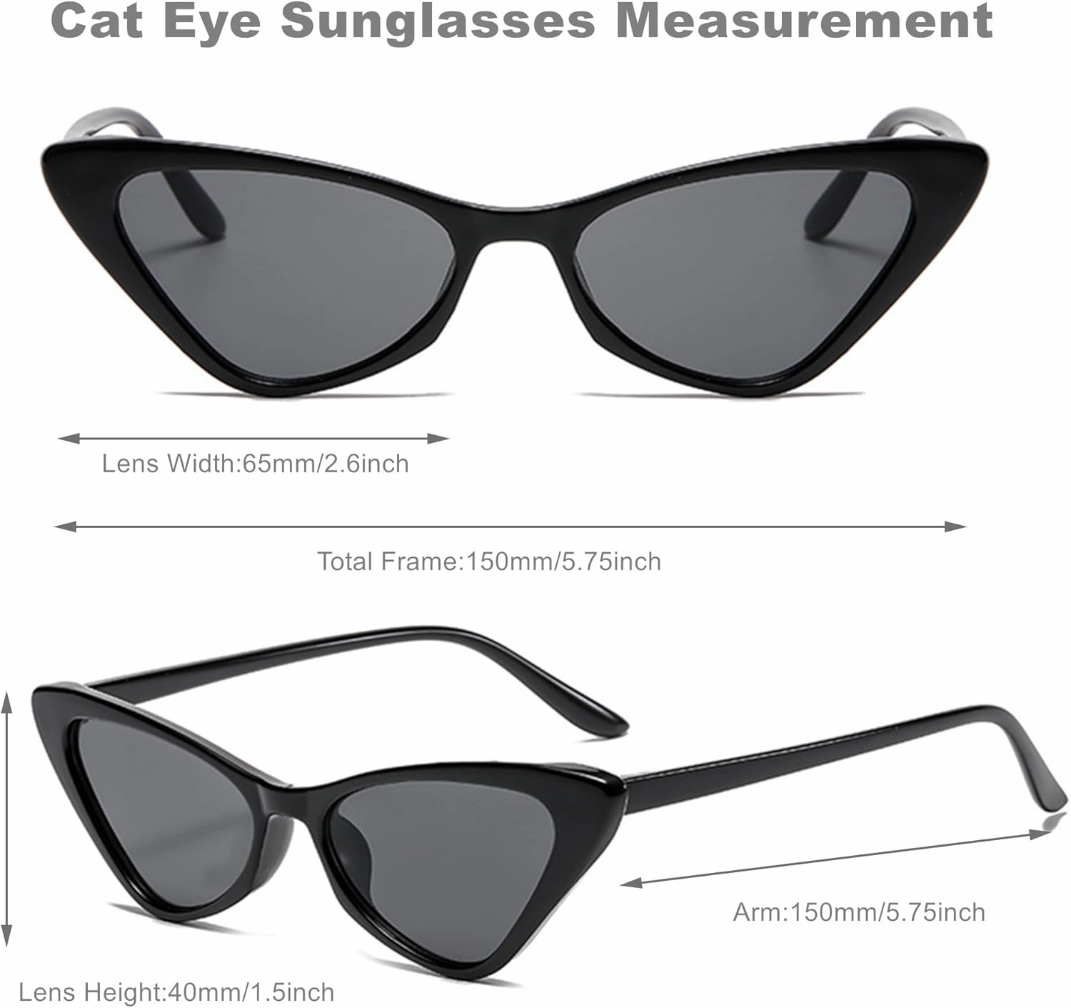 8 Pack Retro Cat Eye Sunglasses Vintage Narrow Cateye Neon Party Glasses Bulk for Women