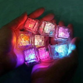 8Pcs Bath Tub Light Up Ice Cubes | Multicolor LED Ice Cubes Bath Glow Cubes | Water Activated Light Up Bath Cubes for Kids