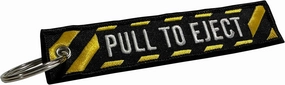 "Pull To Eject Embroidered Key Chain