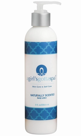 A Girl's Gotta Spa! Naturally Scented Body Lotion Unscented with Shea and Cocoa Butter 8oz