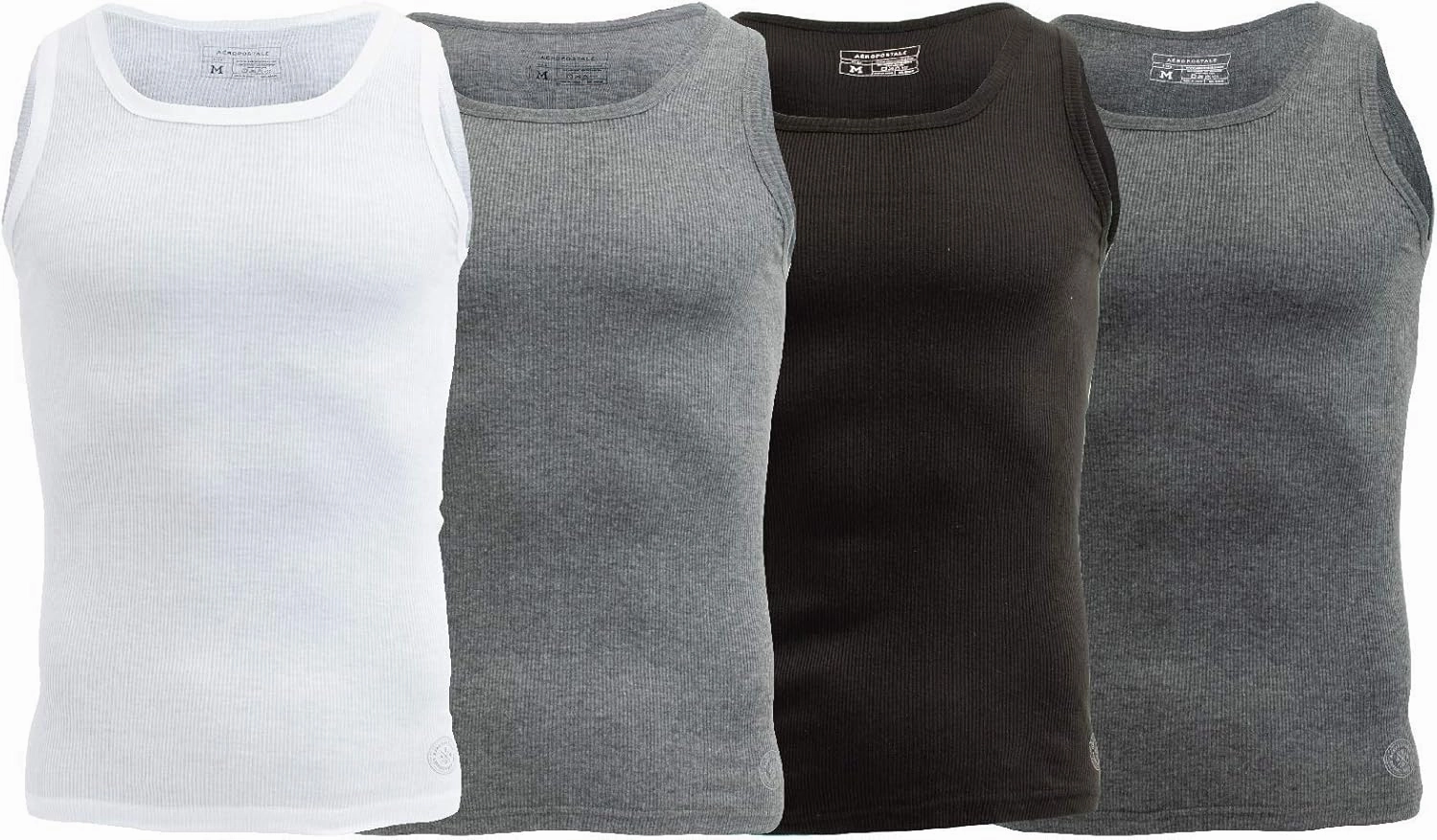 Aeropostale Mens Tank Tops A Shirts Mens Undershirts Contour Fit 4 Pack Tank Top for Men