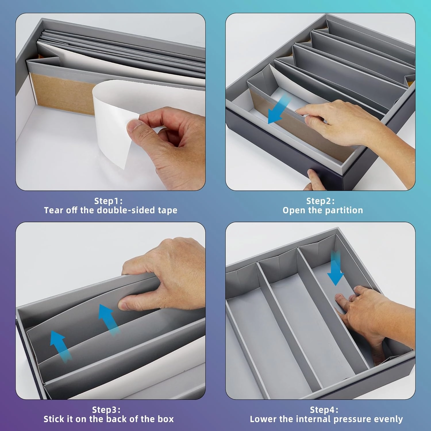 AFIING Trading Card Storage Box 6000  Capacity – DIY Toploader Case w/ 24 Dividers & 8 Supports, Fits 3x4 Rigid Card,Deck Box for MTG TCG Sports Cards– Black & Cyan