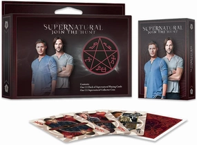 Albino Dragon Supernatural Playing Cards and Devil's Trap Coin