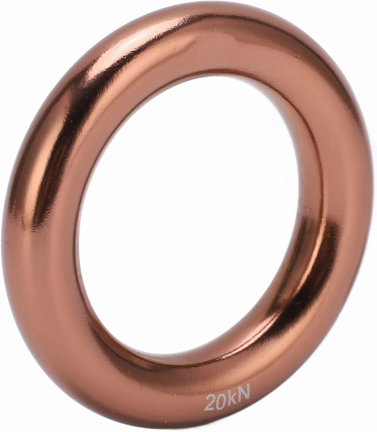 Aluminum Rappel Ring, Rappel Ring 20kN for Rock Climbing, Round Mountain Climbing O Ring for Tree Climbing Sports Arborist and Hammock Mountain Camping