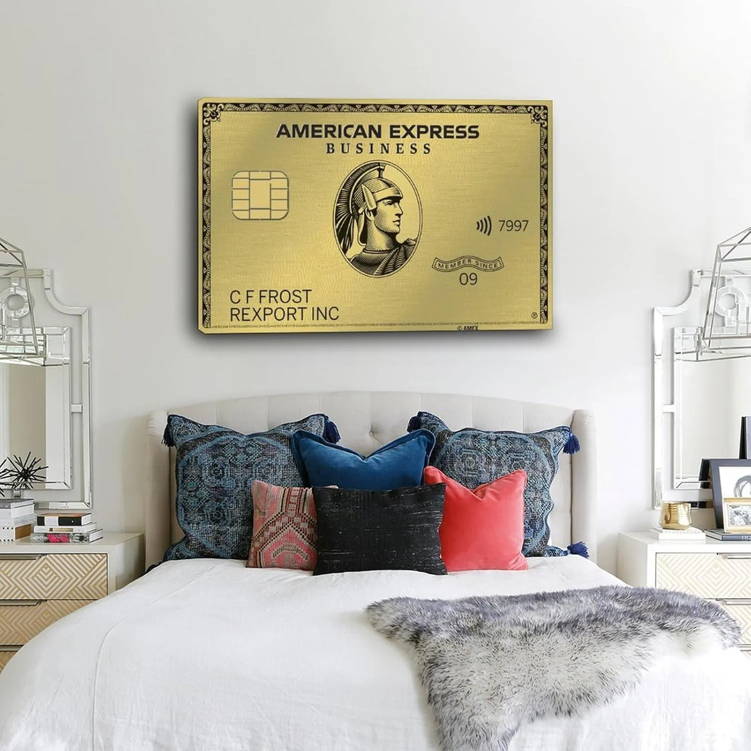 American Express Card Modern Poster Collection Poster Office Decor Poster (4) Canvas Painting Wall Art Poster for Bedroom Living Room Decor 24x16inch(60x40cm) Frame-style