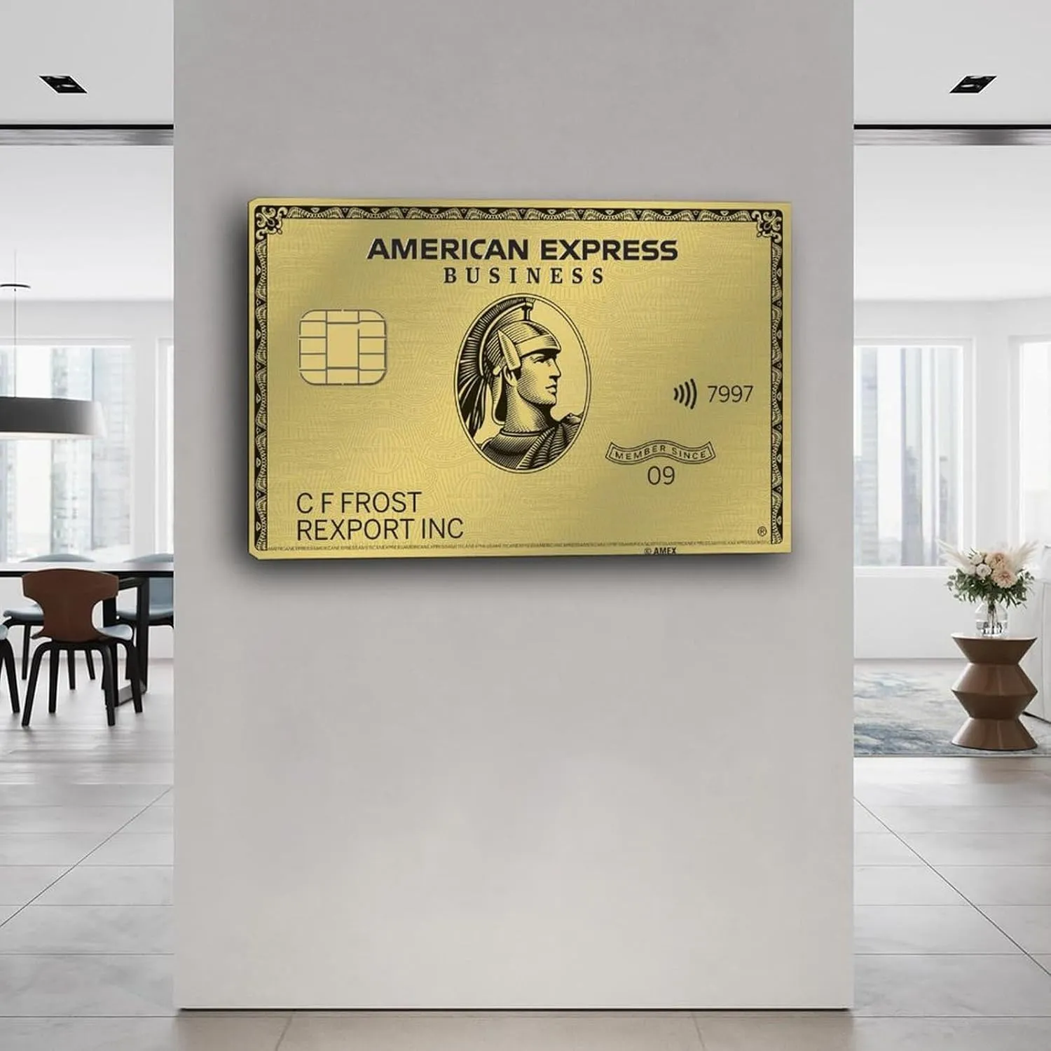 American Express Card Modern Poster Collection Poster Office Decor Poster (4) Canvas Painting Wall Art Poster for Bedroom Living Room Decor 24x16inch(60x40cm) Frame-style