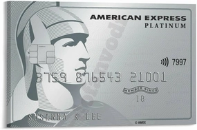 American Express Card Poster Home Living Room Vintage Wall Art (1) Canvas Painting Posters And Prints Wall Art for Living Room Bedroom Decor 24x16inch(60x40cm) Frame-style