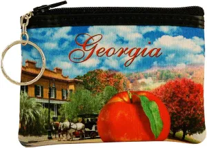 Americaware Georgia Neoprene Coin Purse with Key Ring