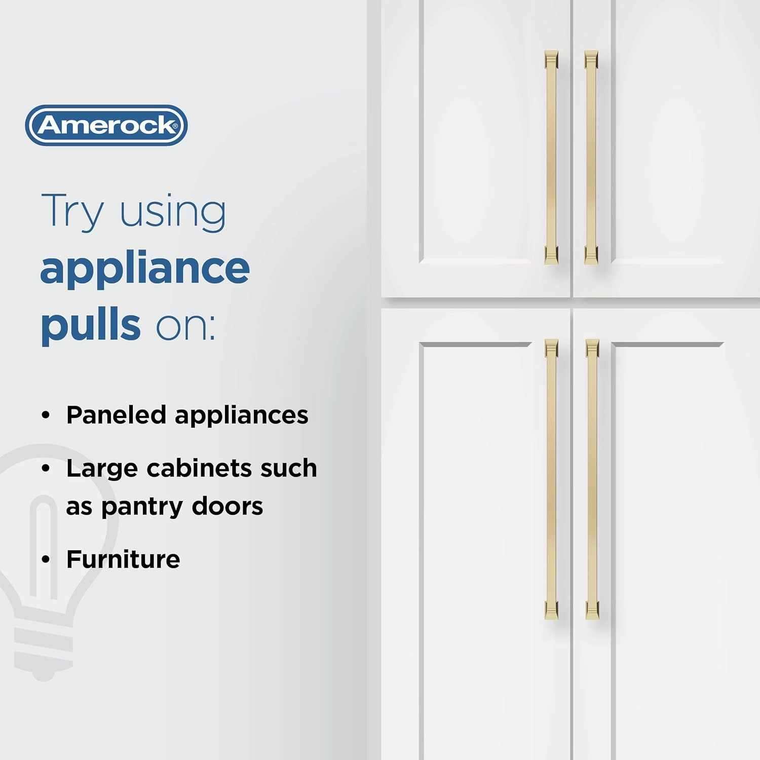 Amerock | Appliance Pull | Gilded Bronze | 8 inch (203 mm) Center to Center | Mulholland | 1 Pack | Drawer Pull | Drawer Handle | Cabinet Hardware