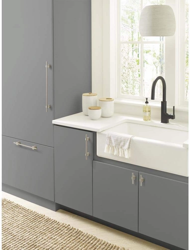 Amerock | Cabinet Pull | Polished Nickel | 5/8 inch (16 mm) Center to Center | Transcendent | 1 Pack | Drawer Pull | Drawer Handle | Cabinet Hardware