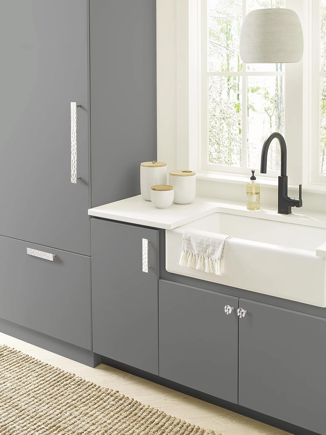 Amerock | Cabinet Pull | Polished Nickel | 6-5/16 inch (160 mm) Center to Center | Kamari | 1 Pack | Drawer Pull | Drawer Handle | Cabinet Hardware