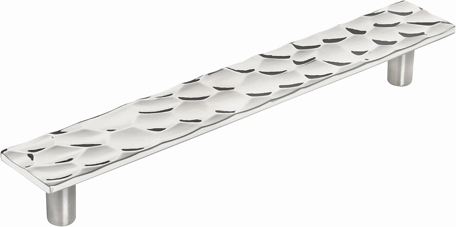 Amerock | Cabinet Pull | Polished Nickel | 6-5/16 inch (160 mm) Center to Center | Kamari | 1 Pack | Drawer Pull | Drawer Handle | Cabinet Hardware