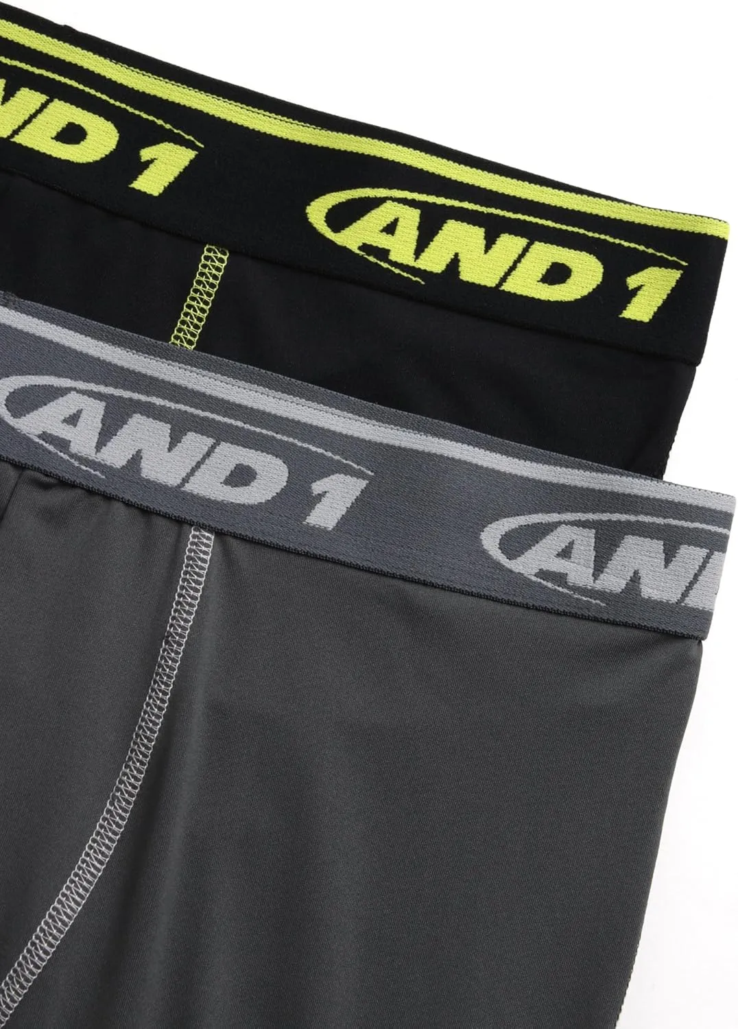 AND1 Men's Compression Leggings - 2 Pack Lightweight Moisture-Wicking Active Sports Compression Pants for Men (Sizes: S-XL)